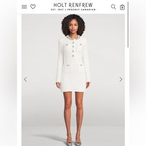 Self-Portrait Embellished Bouclé Mini Dress